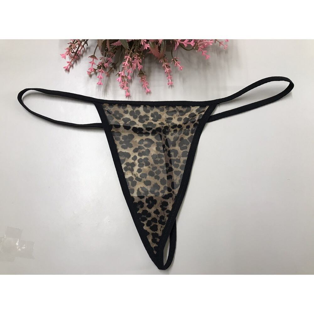 Women's Animal Print V-String Bikini Large Cheetah Animal Print Multicolor